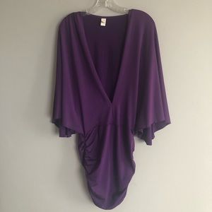AMPM Purple Batwing Mini Dress Size M